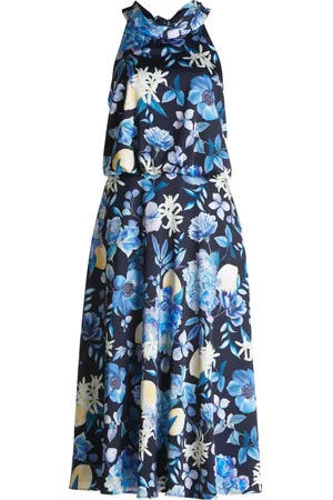 Vera Mont Dames, Jurken, Blauw, Maat: XL Satijn