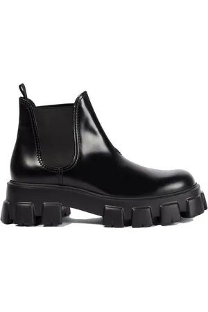 Prada Heren, Schoenen, Zwart, Maat: 39 1/2 EU Leer