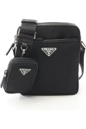Prada Heren, Pre-owned, Zwart, Maat: ONE Size Leer
