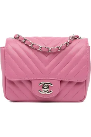 CHANEL Dames, Pre-owned, Roze, Maat: ONE Size Leer