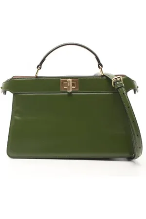 Fendi Dames, Pre-owned, Groen, Maat: ONE Size Leer