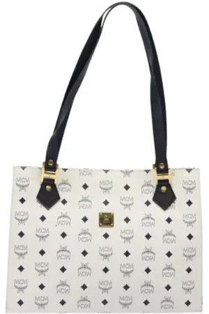 MCM Dames, Pre-owned, Wit, Maat: ONE Size Leer