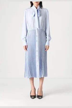 Karl Lagerfeld Dames, Jurken, Blauw, Maat: M Satijn
