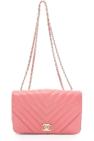 CHANEL Dames, Pre-owned, Roze, Maat: ONE Size Leer