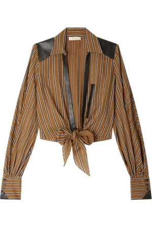 Mes Demoiselles Dames, Blouses & Shirts, Bruin, Maat: 2XS Katoen