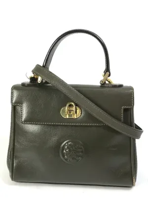 Fendi Dames, Pre-owned, Groen, Maat: ONE Size Leer