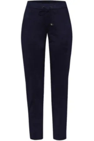 Toni Dames, Broeken, Blauw, Maat: XL Leer