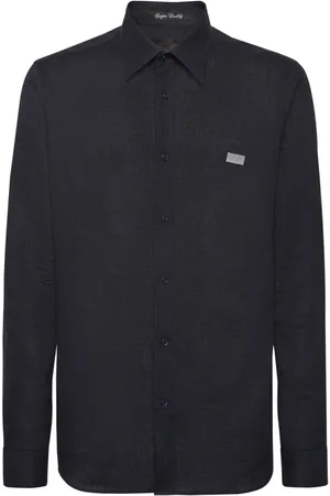 Philipp Plein Heren, Overhemden, Zwart, Maat: 3XL