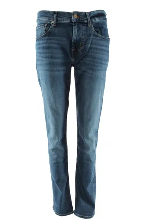 7 for all Mankind Heren, Jeans, Blauw, Maat: W31 Katoen