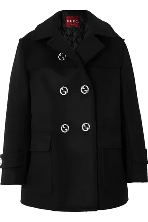 Gucci Dames, Mantels, Zwart, Maat: XS Wol