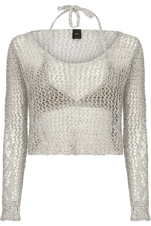 Pinko Dames, Truien, Grijs, Maat: XS