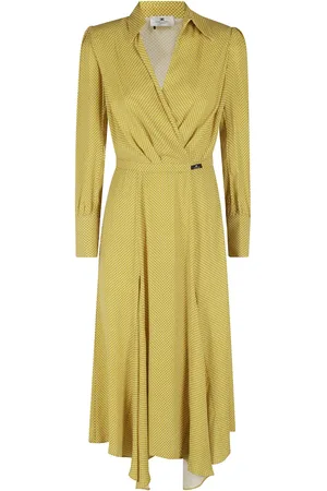 Elisabetta Franchi Dames, Jurken, Geel, Maat: M Viscose