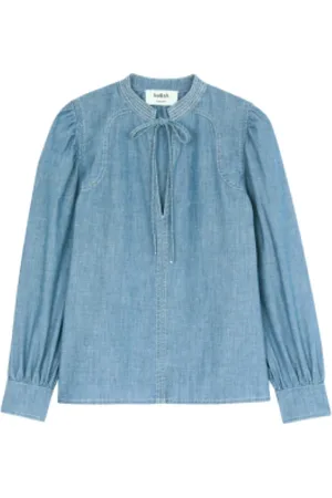 Bash Dames, Blouses & Shirts, Blauw, Maat: S Denim