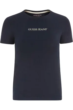 Guess Dames, Tops, Blauw, Maat: M Katoen