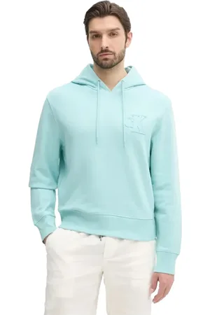 Calvin Klein Heren, Sweatshirts & Hoodies, Blauw, Maat: S Katoen