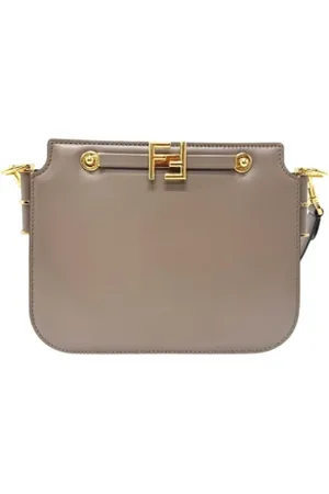 Fendi Dames, Pre-owned, Grijs, Maat: ONE Size Leer