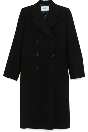 Prada Dames, Mantels, Zwart, Maat: XS Wol