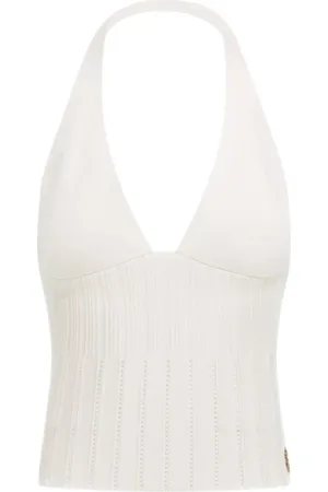 Roberto Cavalli Dames, Tops, Wit, Maat: L Viscose