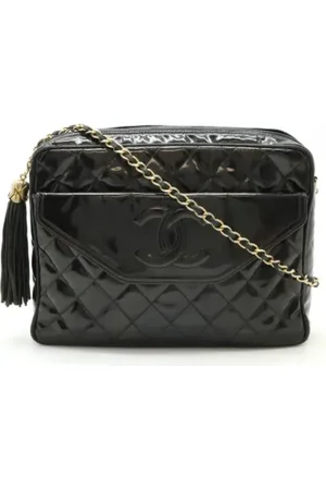 CHANEL Dames, Pre-owned, Zwart, Maat: ONE Size Leer