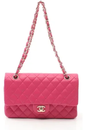 CHANEL Dames, Pre-owned, Roze, Maat: ONE Size Leer