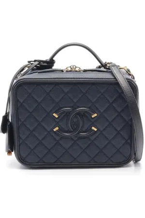 CHANEL Dames, Pre-owned, Blauw, Maat: ONE Size Leer