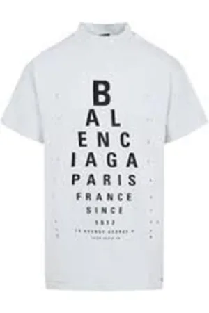 Balenciaga Unisex, Tops, Wit, Maat: S Katoen