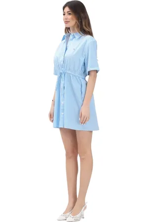 Tommy Hilfiger Dames, Jurken, Blauw, Maat: XS
