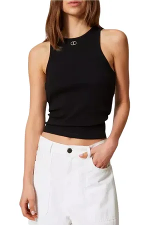 Twin-Set Dames, Tops, Zwart, Maat: S