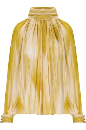 Elisabetta Franchi Dames, Blouses & Shirts, Geel, Maat: M Viscose