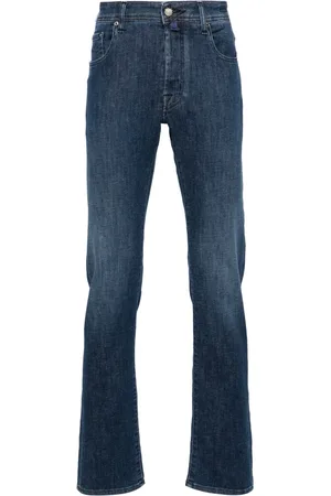 Jacob Cohen Heren, Jeans, Blauw, Maat: W35 Katoen