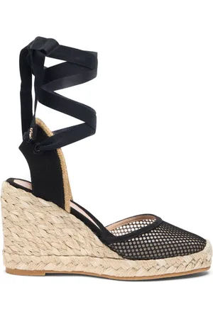 Stuart Weitzman Dames, Schoenen, Zwart, Maat: 38 1/2 EU Jute