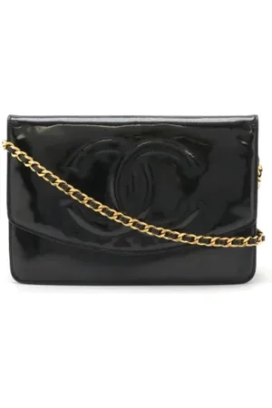 CHANEL Dames, Pre-owned, Zwart, Maat: ONE Size Leer