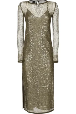 Pinko Dames, Jurken, Groen, Maat: 2XS