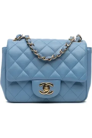 CHANEL Dames, Pre-owned, Blauw, Maat: ONE Size Leer