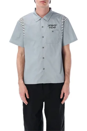 Brain Dead Heren, Overhemden, Blauw, Maat: XL Katoen