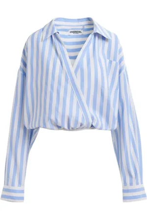 Essentiel Antwerp Dames, Blouses & Shirts, Blauw, Maat: M Katoen