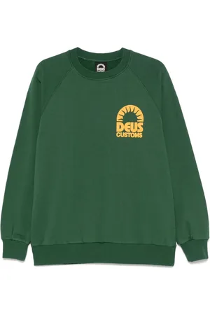 Deus Ex Machina Heren, Sweatshirts & Hoodies, Groen, Maat: L Katoen