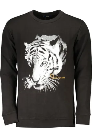 Roberto Cavalli Heren, Sweatshirts & Hoodies, Zwart, Maat: S Katoen