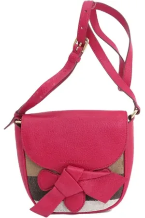 Burberry Dames, Pre-owned, Rood, Maat: ONE Size Leer