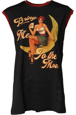 Dolce & Gabbana Dames, Tops, Zwart, Maat: XS Katoen