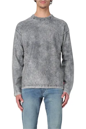 Diesel Heren, Sweatshirts & Hoodies, Grijs, Maat: L Katoen