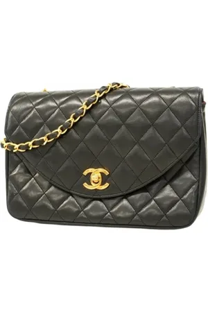 CHANEL Dames, Pre-owned, Zwart, Maat: ONE Size Leer