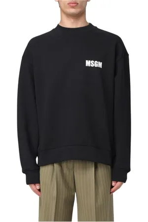 Msgm Heren, Sweatshirts & Hoodies, Zwart, Maat: XL Katoen