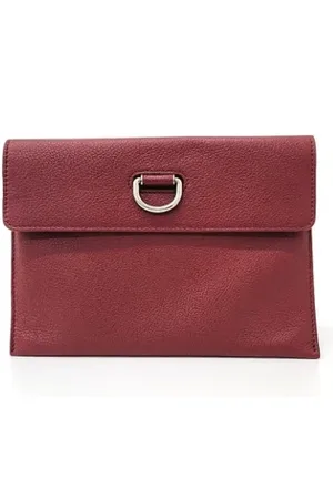 Burberry Dames, Pre-owned, Rood, Maat: ONE Size Leer