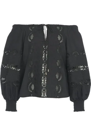 Liu Jo Dames, Blouses & Shirts, Zwart, Maat: S Katoen
