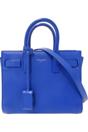 Saint Laurent Dames, Pre-owned, Blauw, Maat: ONE Size Leer