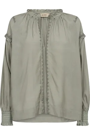 Mos Mosh Dames, Blouses & Shirts, Groen, Maat: S Viscose