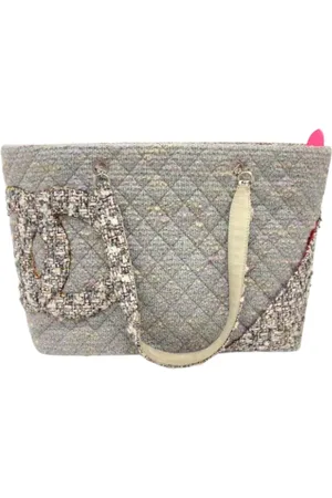 CHANEL Dames, Pre-owned, Grijs, Maat: ONE Size Tweed