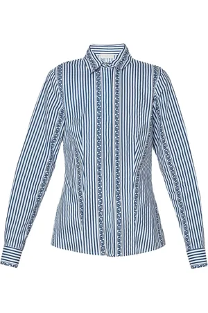 Liu Jo Dames, Blouses & Shirts, Blauw, Maat: L Katoen