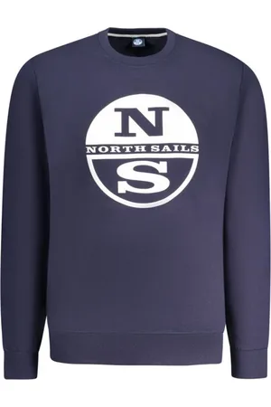 North Sails Heren, Sweatshirts & Hoodies, Blauw, Maat: XL Katoen